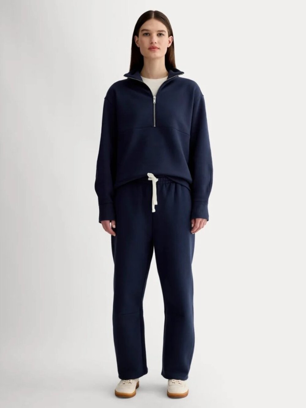 Everlane Luxe Fleece Barrel Sweatpants, Navy, NWT, Small
